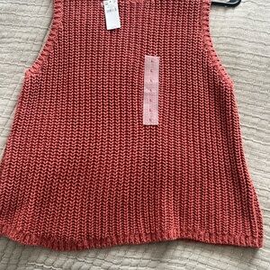 Old Navy Warm Red Knit Tank Top